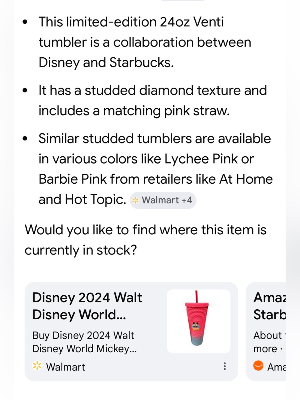 #2455**Pink Studded Mickey & Minnie Travel Tumbler with Straw - Picture 5 of 16